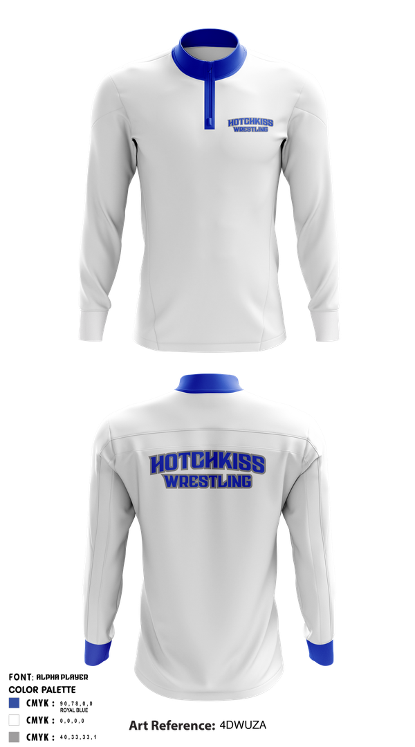 Quarter Zip Jacket, The Hotchkiss School / Hotchkiss Wrestling / Bearcats, Wrestling, Teamtime, Team time, sublimation, custom sports apparel, team uniforms, spirit wear, spiritwear, sports uniforms, custom shirts, team store, custom team store, fundraiser sports, apparel fundraiser