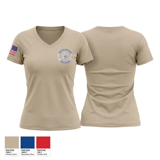 Womens Short Sleeve Vneck Shirt, United States Marshals Service, Police, Teamtime, Team time, sublimation, custom sports apparel, team uniforms, spirit wear, spiritwear, sports uniforms, custom shirts, team store, custom team store, fundraiser sports, apparel fundraiser