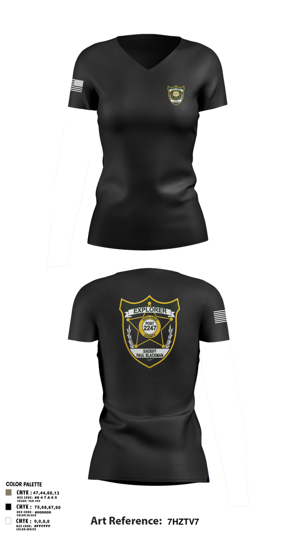 Womens Short Sleeve Vneck Shirt, Explorer Post 2247, , Teamtime, Team time, sublimation, custom sports apparel, team uniforms, spirit wear, spiritwear, sports uniforms, custom shirts, team store, custom team store, fundraiser sports, apparel fundraiser