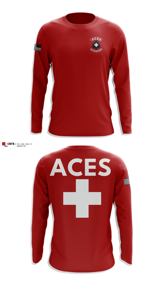 Long Sleeve Performance Shirt, ACES, EMS/EMT, Teamtime, Team time, sublimation, custom sports apparel, team uniforms, spirit wear, spiritwear, sports uniforms, custom shirts, team store, custom team store, fundraiser sports, apparel fundraiser