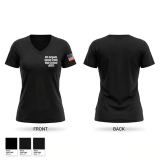 Womens Short Sleeve Vneck Shirt, 4th brigade Goose Creek High School JROTC, Bowling, Teamtime, Team time, sublimation, custom sports apparel, team uniforms, spirit wear, spiritwear, sports uniforms, custom shirts, team store, custom team store, fundraiser sports, apparel fundraiser