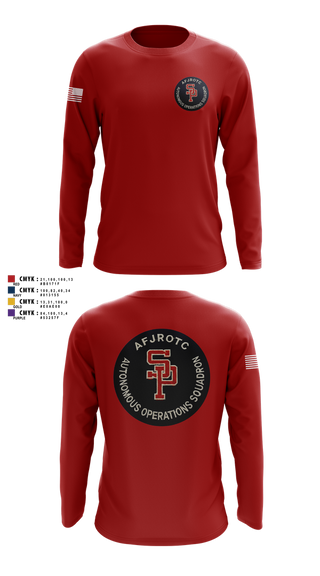 Long Sleeve Performance Shirt, AFJROTC MS-081 DRONE TEAM, , Teamtime, Team time, sublimation, custom sports apparel, team uniforms, spirit wear, spiritwear, sports uniforms, custom shirts, team store, custom team store, fundraiser sports, apparel fundraiser