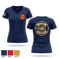 Casa Grande Fire Department Women's Short Sleeve V-neck Shirt - 1