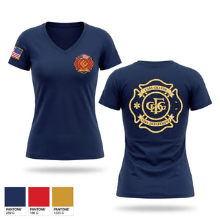 Womens Short Sleeve Vneck Shirt, Casa Grande Fire Department, Fire Department, Teamtime, Team time, sublimation, custom sports apparel, team uniforms, spirit wear, spiritwear, sports uniforms, custom shirts, team store, custom team store, fundraiser sports, apparel fundraiser