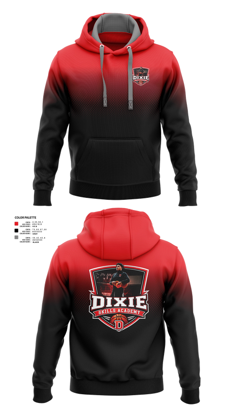 Hoodie, Dixie Skills Academy, Men's Basketball, Teamtime, Team time, sublimation, custom sports apparel, team uniforms, spirit wear, spiritwear, sports uniforms, custom shirts, team store, custom team store, fundraiser sports, apparel fundraiser