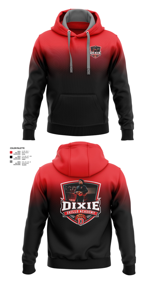 Hoodie, Dixie Skills Academy, Men's Basketball, Teamtime, Team time, sublimation, custom sports apparel, team uniforms, spirit wear, spiritwear, sports uniforms, custom shirts, team store, custom team store, fundraiser sports, apparel fundraiser