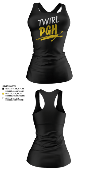 Tank Top, Twirl PGH, Spirit Store, Teamtime, Team time, sublimation, custom sports apparel, team uniforms, spirit wear, spiritwear, sports uniforms, custom shirts, team store, custom team store, fundraiser sports, apparel fundraiser