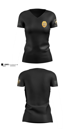 Womens Short Sleeve Vneck Shirt, Vigilant Security Solutions, Police, Teamtime, Team time, sublimation, custom sports apparel, team uniforms, spirit wear, spiritwear, sports uniforms, custom shirts, team store, custom team store, fundraiser sports, apparel fundraiser