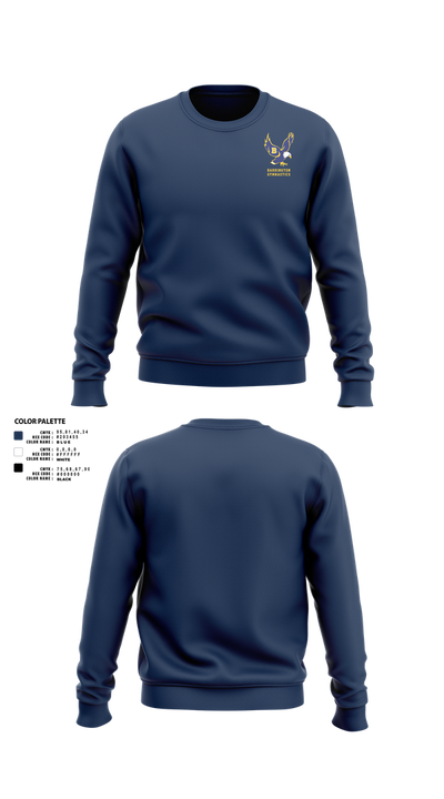 Barrington High School Gymnastics 6144044 Crew Neck Sweatshirt - 22