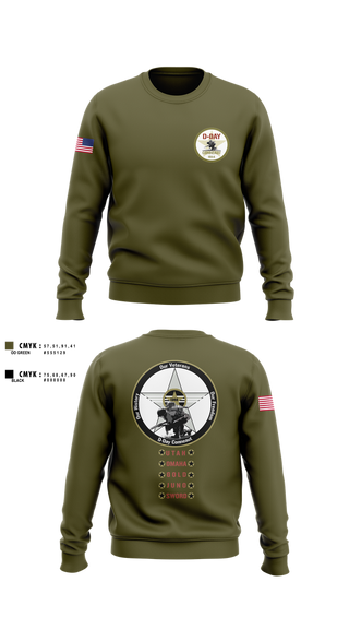 Crew Neck Sweatshirt, D-Day Ohio, Inc, , Teamtime, Team time, sublimation, custom sports apparel, team uniforms, spirit wear, spiritwear, sports uniforms, custom shirts, team store, custom team store, fundraiser sports, apparel fundraiser