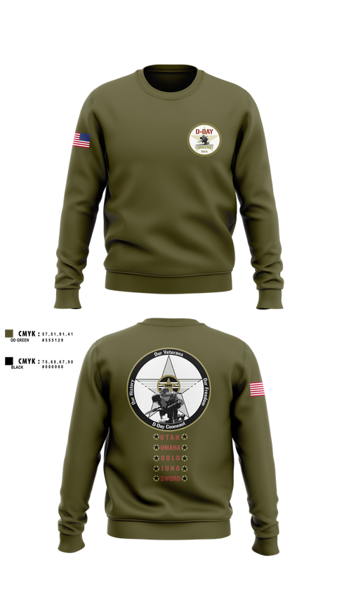 Crew Neck Sweatshirt, D-Day Ohio, Inc, , Teamtime, Team time, sublimation, custom sports apparel, team uniforms, spirit wear, spiritwear, sports uniforms, custom shirts, team store, custom team store, fundraiser sports, apparel fundraiser