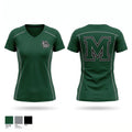 Monrovia Bulldogs Women's Short Sleeve V-neck Shirt - 1