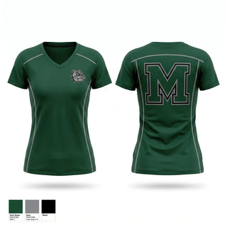 Womens Short Sleeve Vneck Shirt, Monrovia Bulldogs, Police, Teamtime, Team time, sublimation, custom sports apparel, team uniforms, spirit wear, spiritwear, sports uniforms, custom shirts, team store, custom team store, fundraiser sports, apparel fundraiser