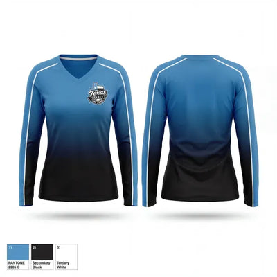 Texas select 81367517 Women's Long Sleeve V-neck Shirt - 1
