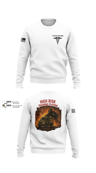 Crew Neck Sweatshirt, 194th AR BDE HRT Medics, Army, Teamtime, Team time, sublimation, custom sports apparel, team uniforms, spirit wear, spiritwear, sports uniforms, custom shirts, team store, custom team store, fundraiser sports, apparel fundraiser