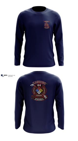 Long Sleeve Performance Shirt, Lansing FD - Station #4, Fire Department, Teamtime, Team time, sublimation, custom sports apparel, team uniforms, spirit wear, spiritwear, sports uniforms, custom shirts, team store, custom team store, fundraiser sports, apparel fundraiser