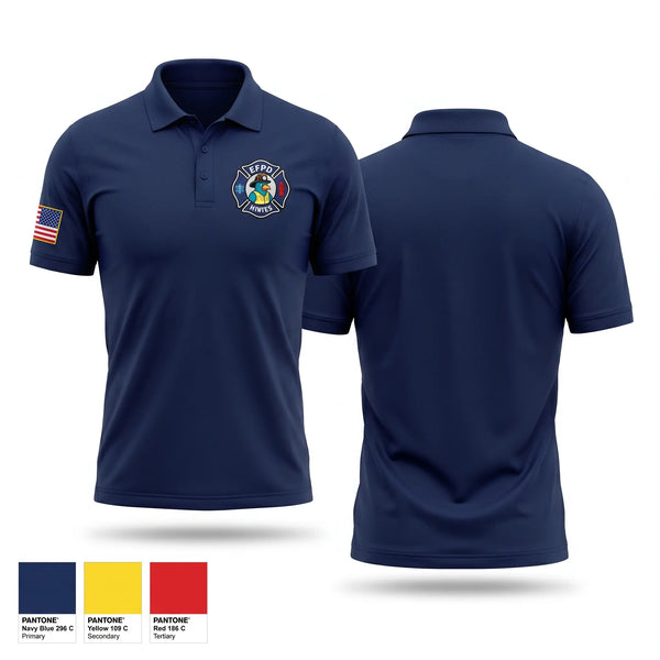 Short Sleeve Performance Polo, Elverado Fire Protection District, Fire Department, Teamtime, Team time, sublimation, custom sports apparel, team uniforms, spirit wear, spiritwear, sports uniforms, custom shirts, team store, custom team store, fundraiser sports, apparel fundraiser