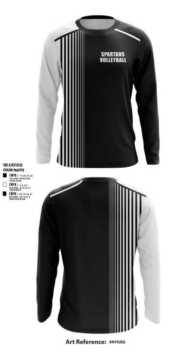 Spartans volleyball 78491133 Long Sleeve Performance Shirt 1