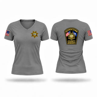 Womens Short Sleeve Vneck Shirt, Georgetown County Sheriffs Office, Police, Teamtime, Team time, sublimation, custom sports apparel, team uniforms, spirit wear, spiritwear, sports uniforms, custom shirts, team store, custom team store, fundraiser sports, apparel fundraiser