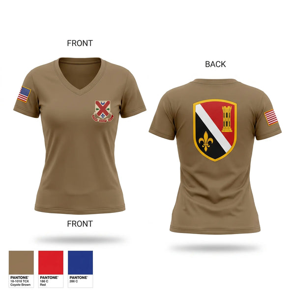 Womens Short Sleeve Vneck Shirt, 205TH HHC, National Guard, Teamtime, Team time, sublimation, custom sports apparel, team uniforms, spirit wear, spiritwear, sports uniforms, custom shirts, team store, custom team store, fundraiser sports, apparel fundraiser