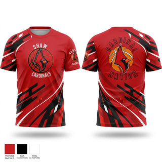 Soft Poly Tee Cotton Like Feel, Shaw Cardinals, Men's Basketball, Teamtime, Team time, sublimation, custom sports apparel, team uniforms, spirit wear, spiritwear, sports uniforms, custom shirts, team store, custom team store, fundraiser sports, apparel fundraiser