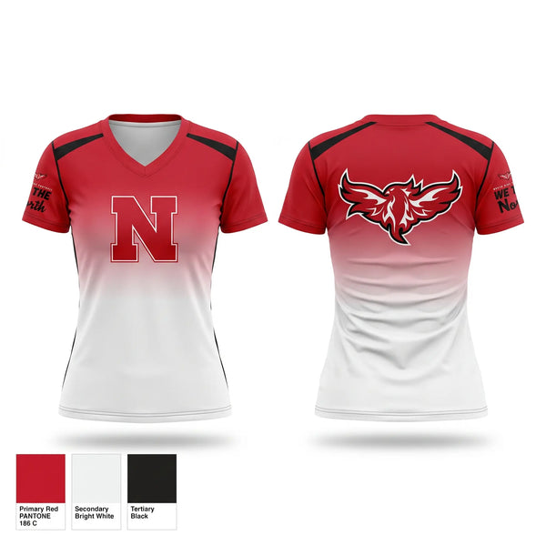 Womens Short Sleeve Vneck Shirt, North Side Legends, , Teamtime, Team time, sublimation, custom sports apparel, team uniforms, spirit wear, spiritwear, sports uniforms, custom shirts, team store, custom team store, fundraiser sports, apparel fundraiser