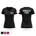 Angola Fire Women's Short Sleeve V-neck Shirt - 1