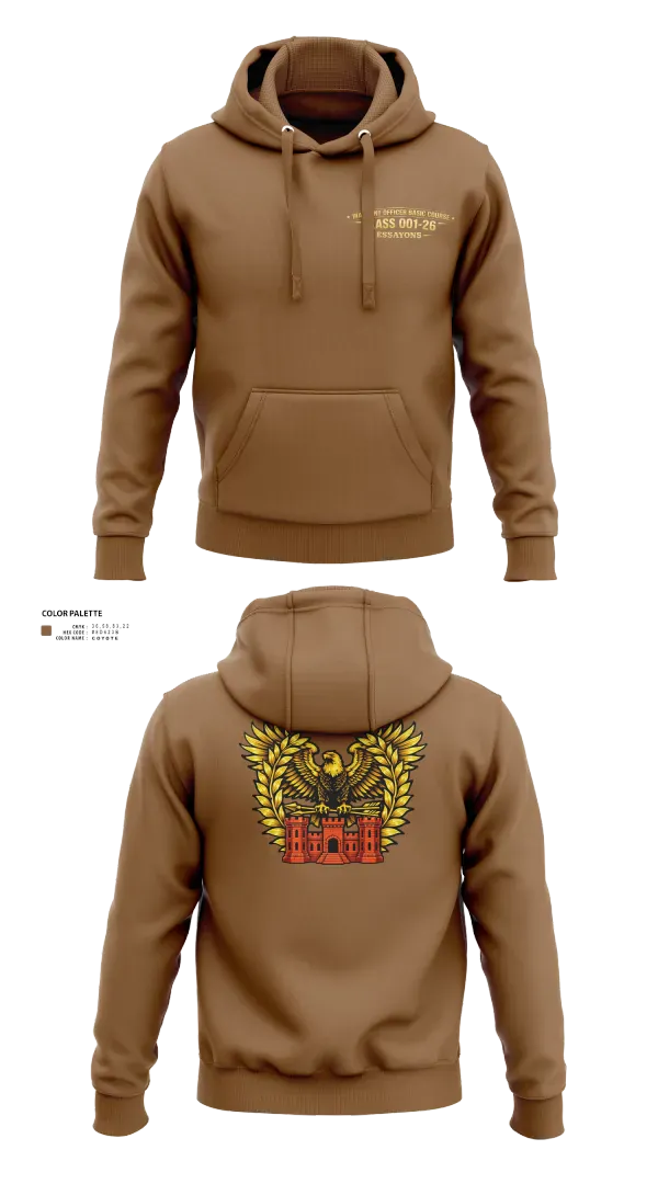 Hoodie, Engineer WOBC Class 26-001, Army, Teamtime, Team time, sublimation, custom sports apparel, team uniforms, spirit wear, spiritwear, sports uniforms, custom shirts, team store, custom team store, fundraiser sports, apparel fundraiser