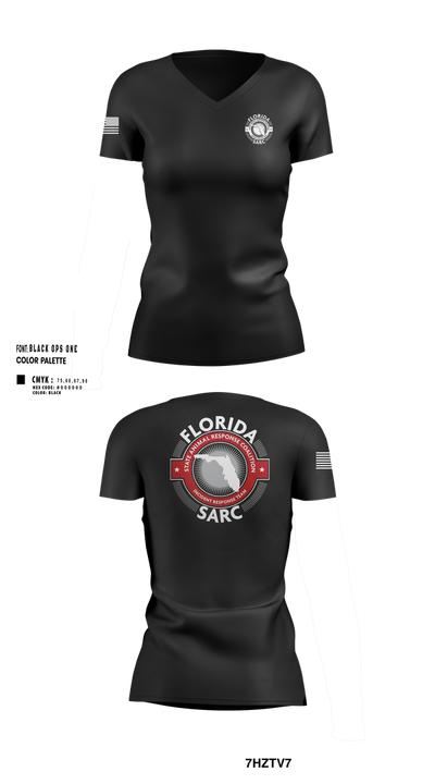 Florida State Animal Response Coalition 45441276 Women's Short Sleeve V-neck Shirt - 100