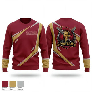 Crew Neck Sweatshirt, Mid TN Spartans, Baseball, Teamtime, Team time, sublimation, custom sports apparel, team uniforms, spirit wear, spiritwear, sports uniforms, custom shirts, team store, custom team store, fundraiser sports, apparel fundraiser