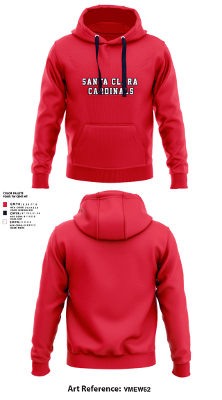 Hoodie, Santa Clara Cardinals, Baseball, Teamtime, Team time, sublimation, custom sports apparel, team uniforms, spirit wear, spiritwear, sports uniforms, custom shirts, team store, custom team store, fundraiser sports, apparel fundraiser