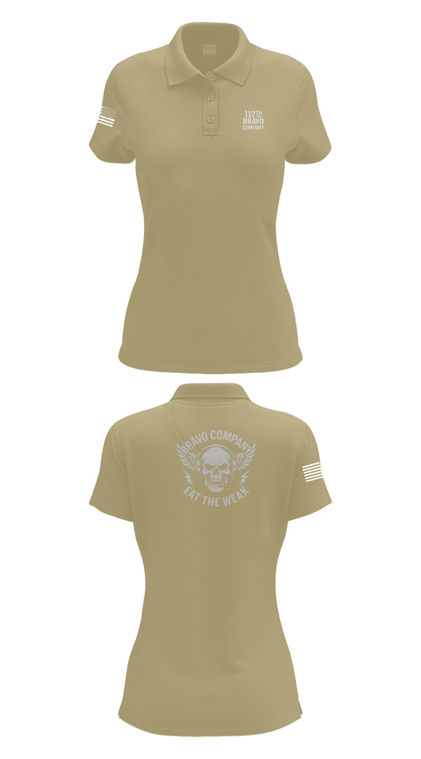 Womens Short Sleeve Performance Polo, 112th Signal Battalion B CO, , Teamtime, Team time, sublimation, custom sports apparel, team uniforms, spirit wear, spiritwear, sports uniforms, custom shirts, team store, custom team store, fundraiser sports, apparel fundraiser