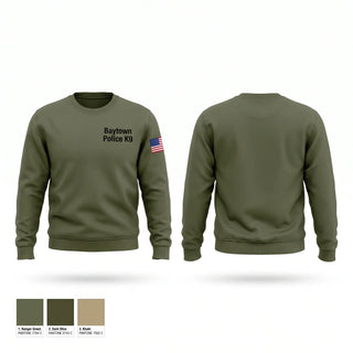 Crew Neck Sweatshirt, Baytown Police K-9, Police, Teamtime, Team time, sublimation, custom sports apparel, team uniforms, spirit wear, spiritwear, sports uniforms, custom shirts, team store, custom team store, fundraiser sports, apparel fundraiser
