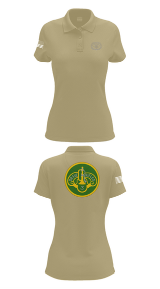 Womens Short Sleeve Performance Polo, 3d Cavalry Regiment, Army, Teamtime, Team time, sublimation, custom sports apparel, team uniforms, spirit wear, spiritwear, sports uniforms, custom shirts, team store, custom team store, fundraiser sports, apparel fundraiser