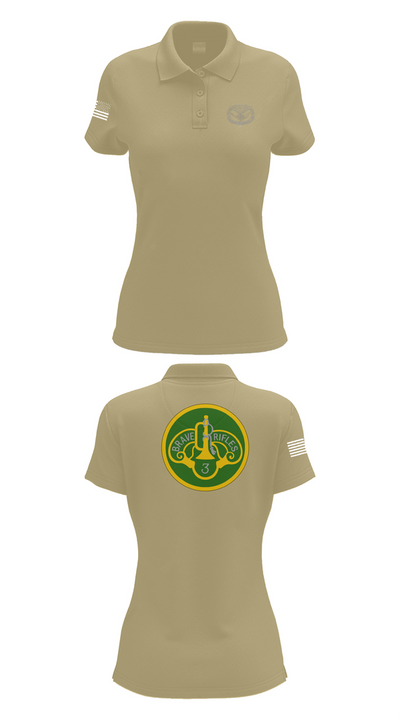 3d Cavalry Regiment 44657863 Women's Short Sleeve Performance Polo  - 95