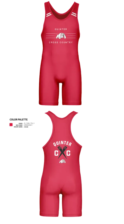 Quinter Bulldogs 74495795 Wrestling Singlet - 21