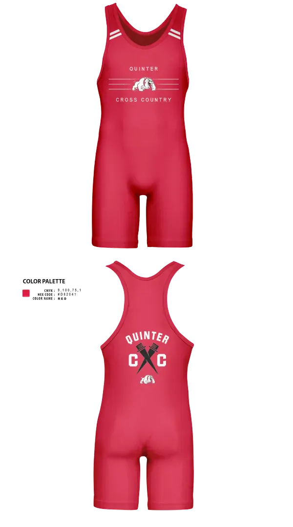 Wrestling Singlet, Quinter Bulldogs, Cross Country, Teamtime, Team time, sublimation, custom sports apparel, team uniforms, spirit wear, spiritwear, sports uniforms, custom shirts, team store, custom team store, fundraiser sports, apparel fundraiser