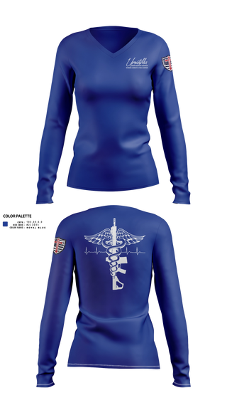 Womens Long Sleeve Vneck Shirt, First Baptist Church Umatilla, , Teamtime, Team time, sublimation, custom sports apparel, team uniforms, spirit wear, spiritwear, sports uniforms, custom shirts, team store, custom team store, fundraiser sports, apparel fundraiser