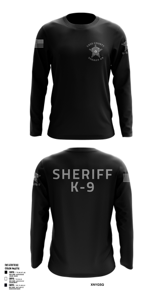 Long Sleeve Performance Shirt, Cass County Sheriff's Office K9 Unit, Police, Teamtime, Team time, sublimation, custom sports apparel, team uniforms, spirit wear, spiritwear, sports uniforms, custom shirts, team store, custom team store, fundraiser sports, apparel fundraiser