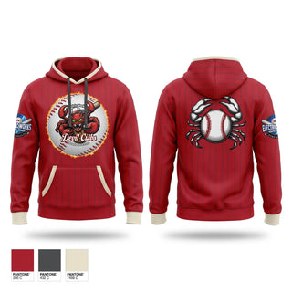 Hoodie, Devil Crabs, Baseball, Teamtime, Team time, sublimation, custom sports apparel, team uniforms, spirit wear, spiritwear, sports uniforms, custom shirts, team store, custom team store, fundraiser sports, apparel fundraiser