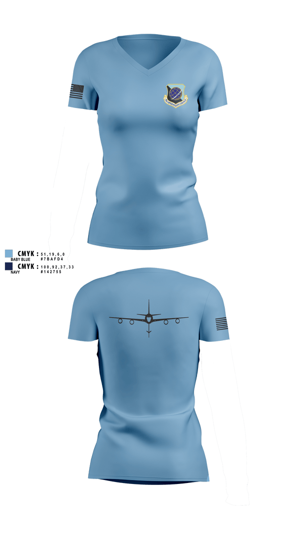 Womens Short Sleeve Vneck Shirt, 92 OG, Air Force, Teamtime, Team time, sublimation, custom sports apparel, team uniforms, spirit wear, spiritwear, sports uniforms, custom shirts, team store, custom team store, fundraiser sports, apparel fundraiser