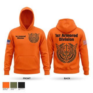 Hoodie, 1ST Armored Division, Army, Teamtime, Team time, sublimation, custom sports apparel, team uniforms, spirit wear, spiritwear, sports uniforms, custom shirts, team store, custom team store, fundraiser sports, apparel fundraiser