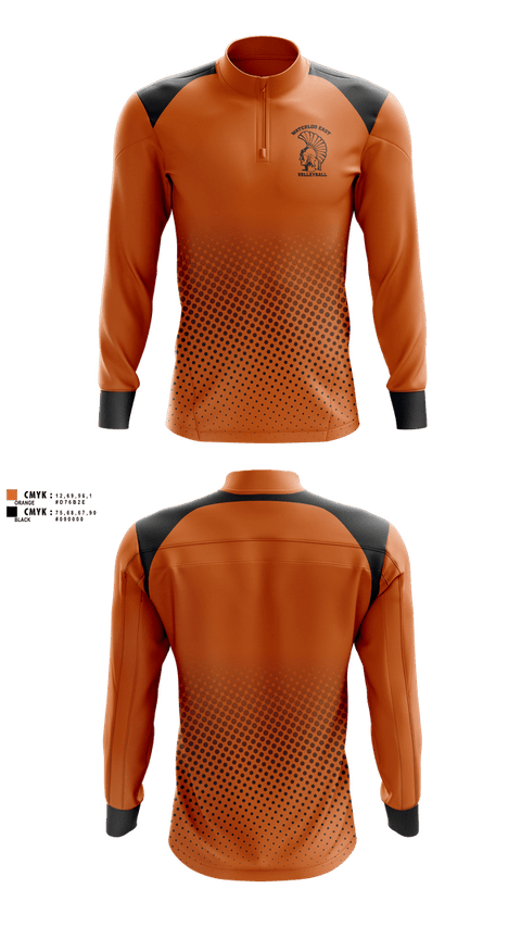 Quarter Zip Jacket, Waterloo East Volleyball, Women's Volleyball, Teamtime, Team time, sublimation, custom sports apparel, team uniforms, spirit wear, spiritwear, sports uniforms, custom shirts, team store, custom team store, fundraiser sports, apparel fundraiser