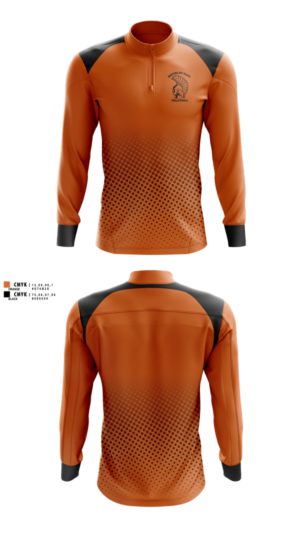 Quarter Zip Jacket, Waterloo East Volleyball, Women's Volleyball, Teamtime, Team time, sublimation, custom sports apparel, team uniforms, spirit wear, spiritwear, sports uniforms, custom shirts, team store, custom team store, fundraiser sports, apparel fundraiser