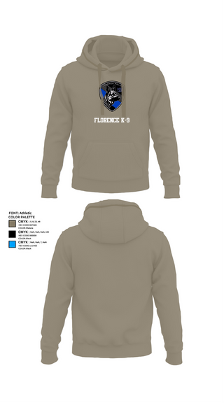 Hoodie, Florence K-9, , Teamtime, Team time, sublimation, custom sports apparel, team uniforms, spirit wear, spiritwear, sports uniforms, custom shirts, team store, custom team store, fundraiser sports, apparel fundraiser