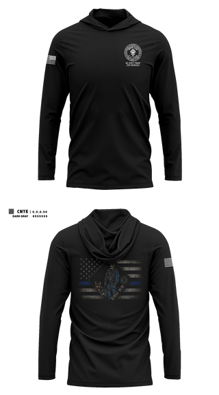 Long Sleeve Hooded Sun Shirt, NYPD ESU K9, Police, Teamtime, Team time, sublimation, custom sports apparel, team uniforms, spirit wear, spiritwear, sports uniforms, custom shirts, team store, custom team store, fundraiser sports, apparel fundraiser
