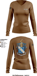 Phi Delta Theta 42794555 Women's Long Sleeve V-neck Shirt - 2