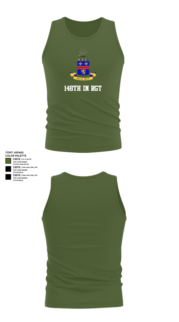 Tank Top, 148th IN RGT, , Teamtime, Team time, sublimation, custom sports apparel, team uniforms, spirit wear, spiritwear, sports uniforms, custom shirts, team store, custom team store, fundraiser sports, apparel fundraiser