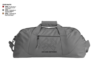 Duffle Bag, Uss San Antonio, Navy, Teamtime, Team time, sublimation, custom sports apparel, team uniforms, spirit wear, spiritwear, sports uniforms, custom shirts, team store, custom team store, fundraiser sports, apparel fundraiser