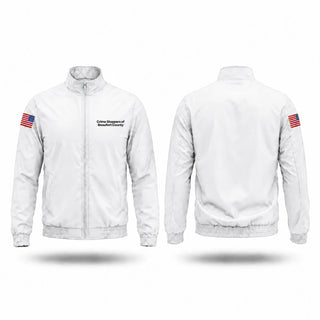Windbreaker, Crime Stoppers of Beaufort County, Police, Teamtime, Team time, sublimation, custom sports apparel, team uniforms, spirit wear, spiritwear, sports uniforms, custom shirts, team store, custom team store, fundraiser sports, apparel fundraiser